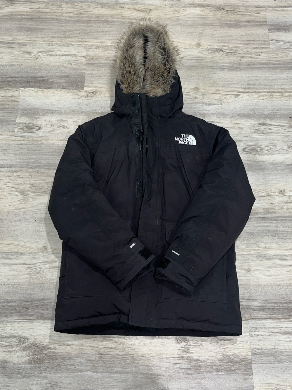 The North Face Black Insulated Parka with Faux Fur Trim